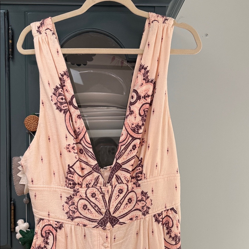 Free People Cream/Pale Pink Jumpsuit